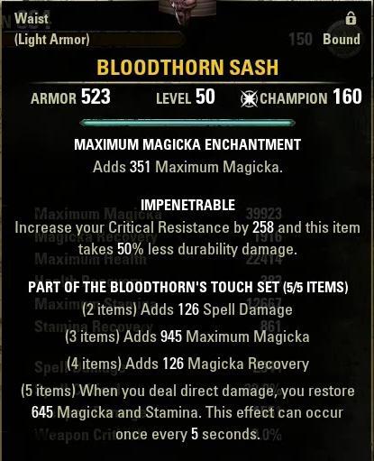 Bloodthorn Sash